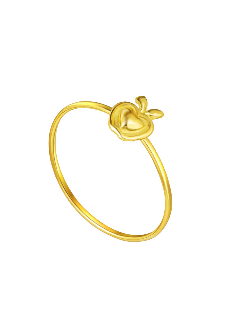 TOMEI [Online Exclusive] Minimalist Apple Ring, Yellow Gold 916