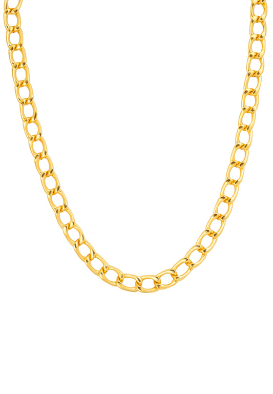 TOMEI Curb Necklace, Yellow Gold 999 (5D)