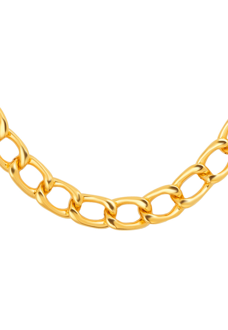 TOMEI Curb Necklace, Yellow Gold 999 (5D)