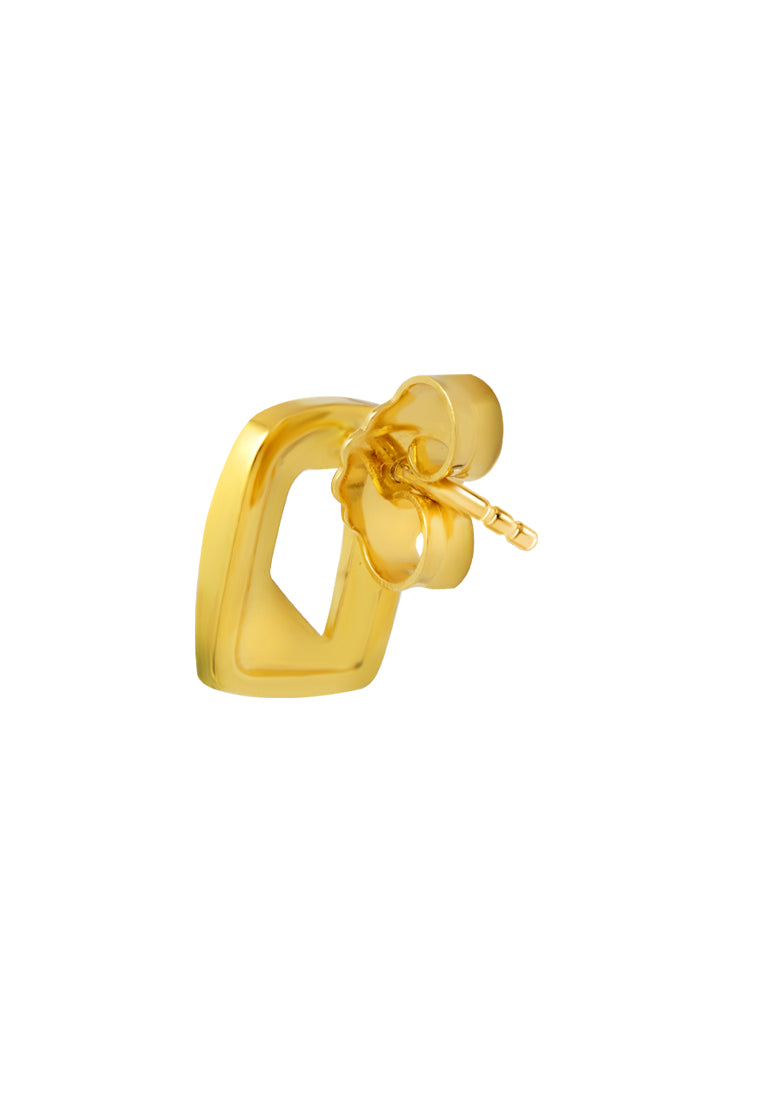 TOMEI Lusso Italia Dual-Tone Earrings, Yellow Gold 916