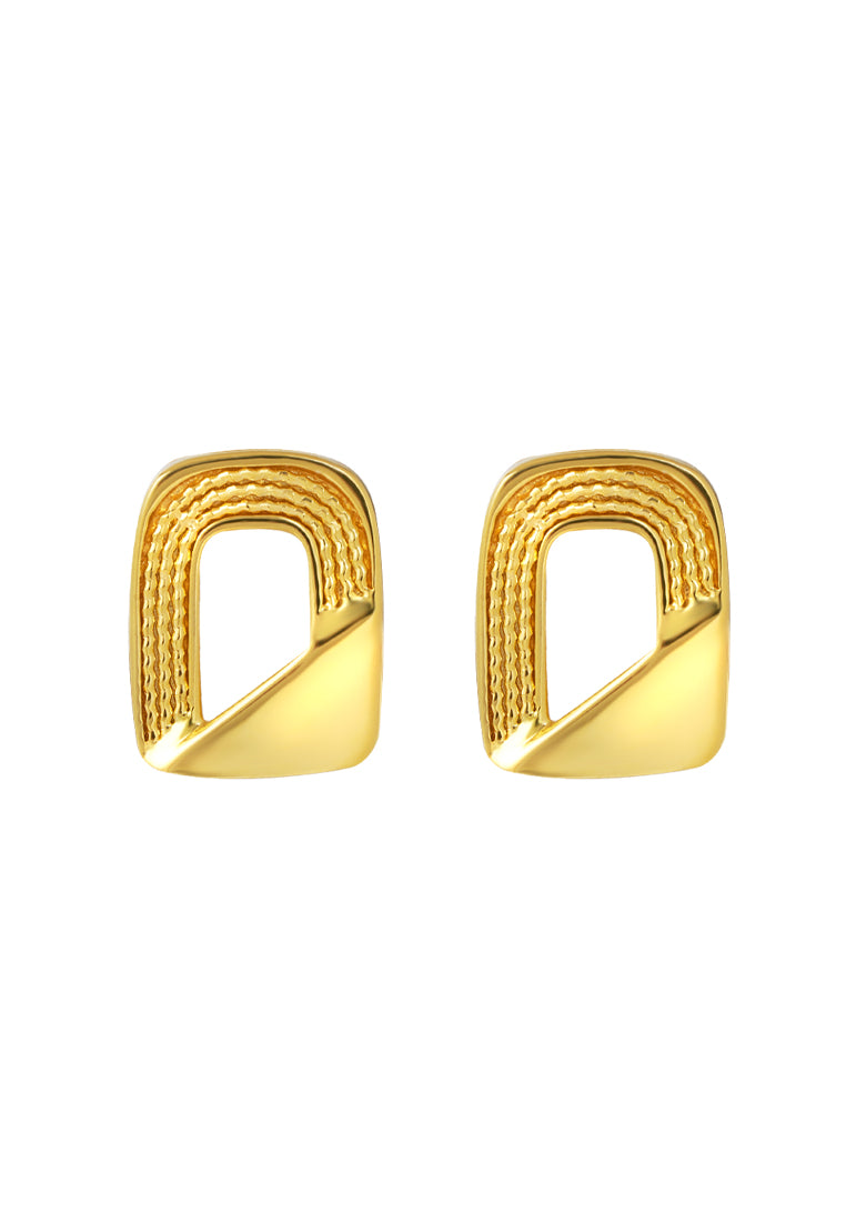 TOMEI Lusso Italia Dual-Tone Earrings, Yellow Gold 916