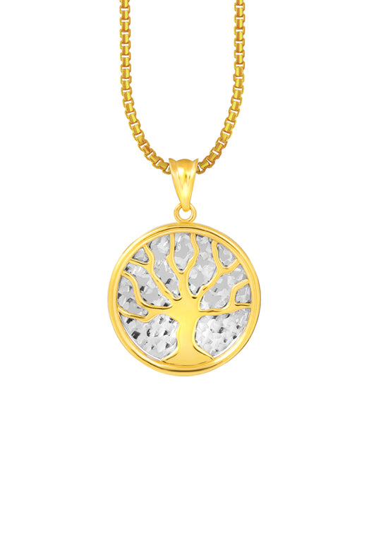 TOMEI Lusso Italia Tree Pendant, Yellow Gold 916