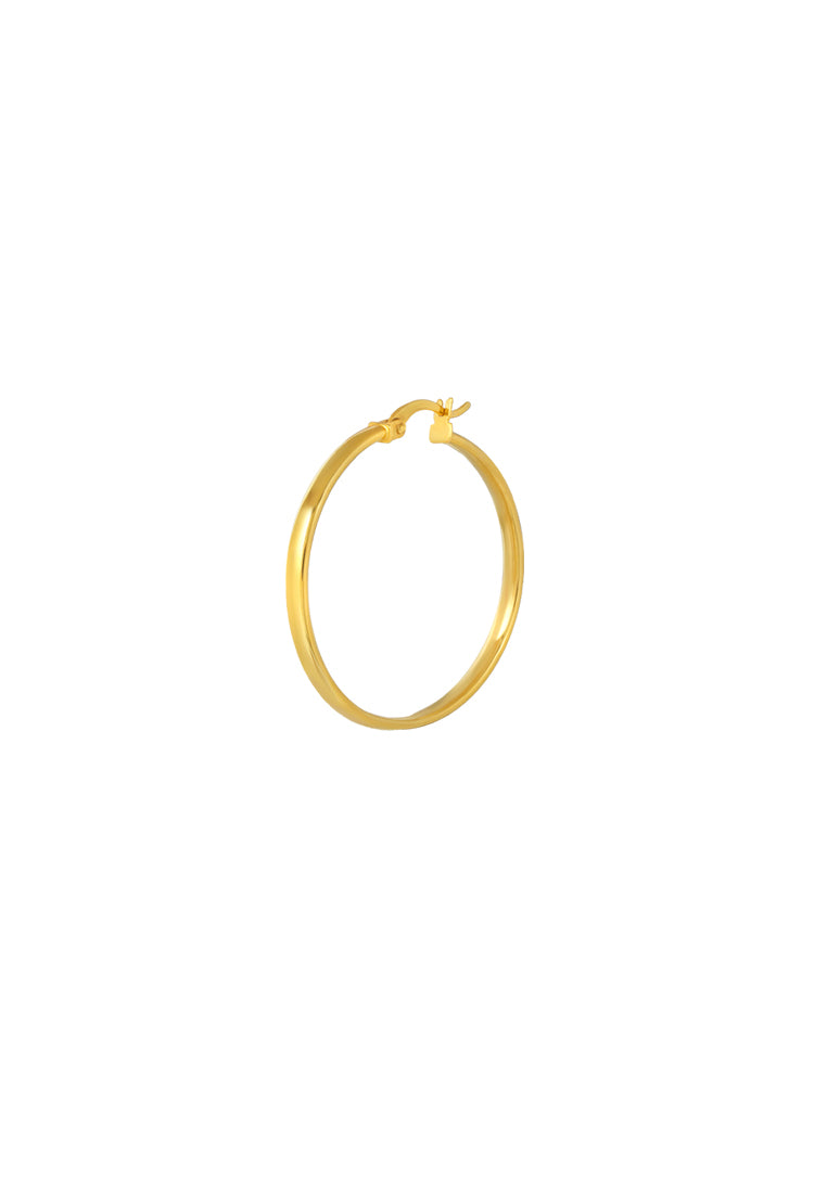 TOMEI Lusso Italia Loop Earrings, Yellow Gold 916