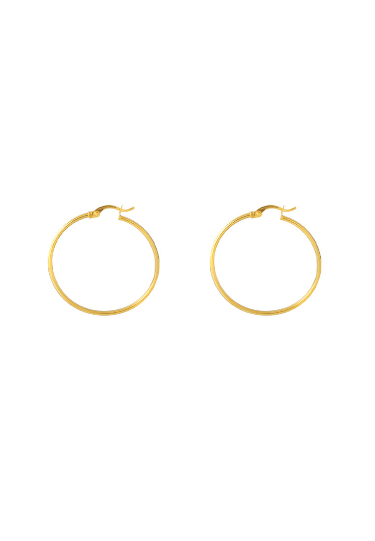 TOMEI Lusso Italia Loop Earrings, Yellow Gold 916