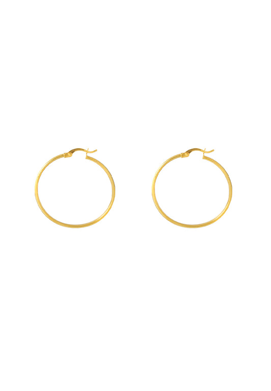 TOMEI Lusso Italia Loop Earrings, Yellow Gold 916