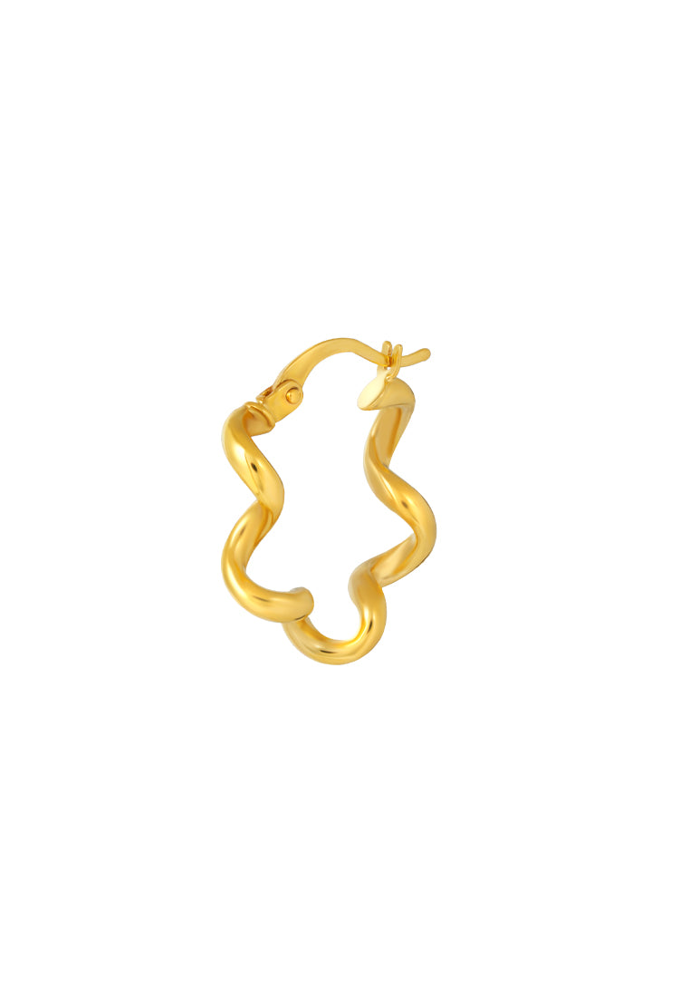 TOMEI Lusso Italia Curvy Earrings, Yellow Gold 916