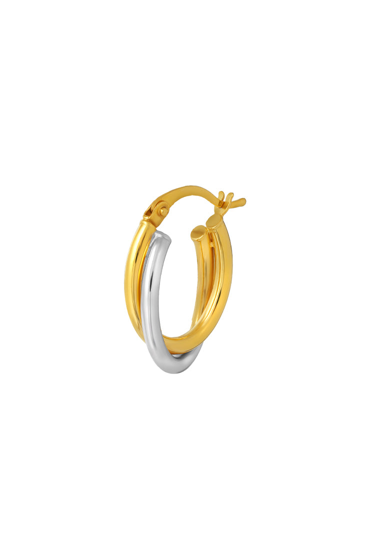 TOMEI Lusso Italia Loop Earrings, Yellow Gold 916
