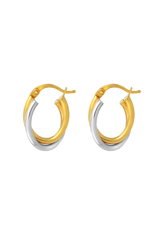 TOMEI Lusso Italia Loop Earrings, Yellow Gold 916