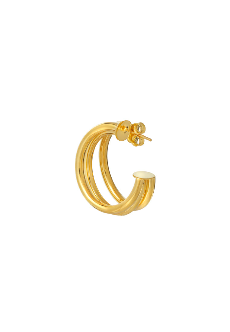 TOMEI Lusso Italia Stud Earrings, Yellow Gold 916