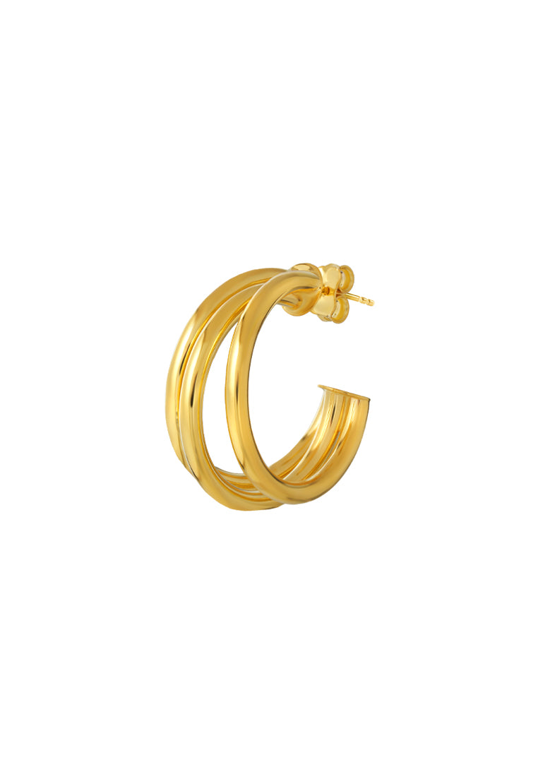 TOMEI Lusso Italia Stud Earrings, Yellow Gold 916