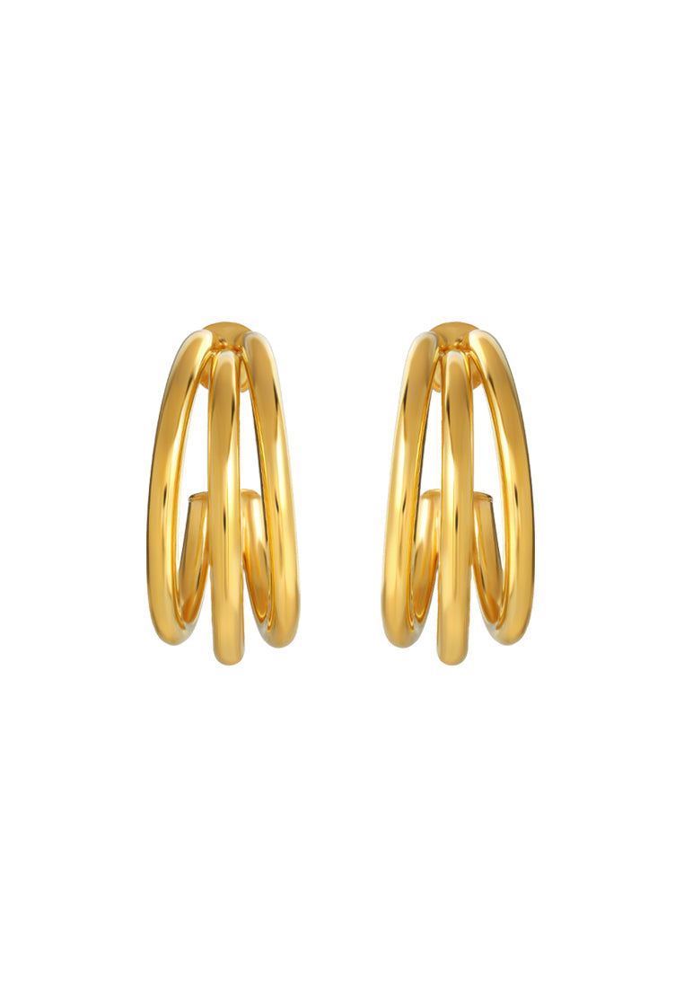 TOMEI Lusso Italia Stud Earrings, Yellow Gold 916