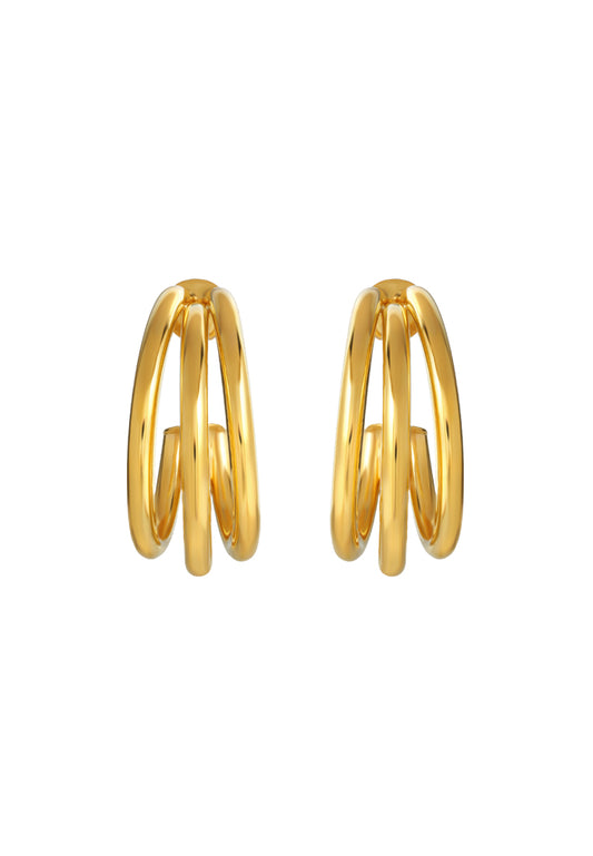 TOMEI Lusso Italia Stud Earrings, Yellow Gold 916
