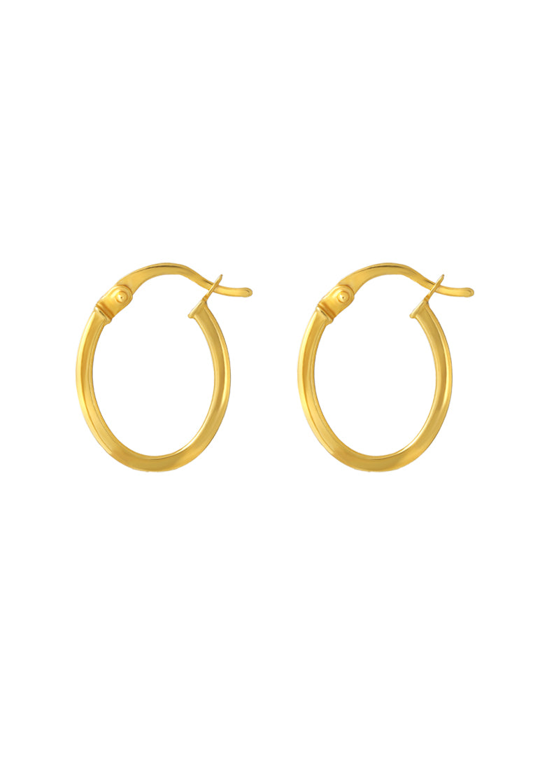TOMEI Lusso Italia Loop Earrings, Yellow Gold 916
