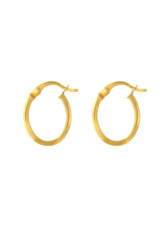 TOMEI Lusso Italia Loop Earrings, Yellow Gold 916