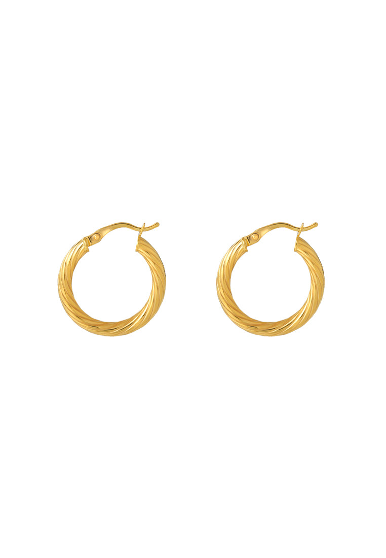 TOMEI Lusso Italia Loop Earrings, Yellow Gold 916