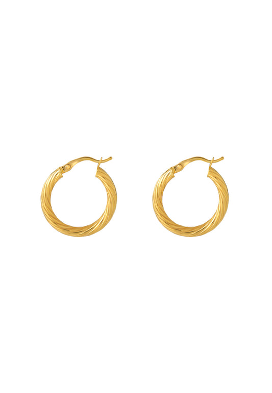 TOMEI Lusso Italia Loop Earrings, Yellow Gold 916
