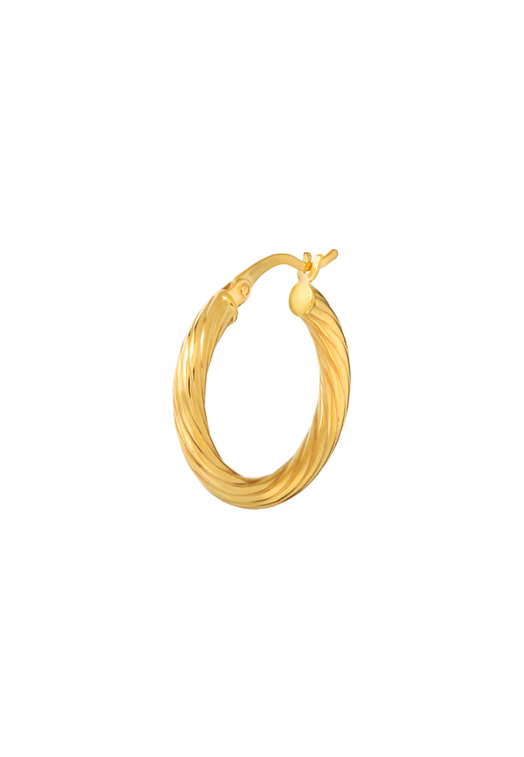 TOMEI Lusso Italia Loop Earrings, Yellow Gold 916