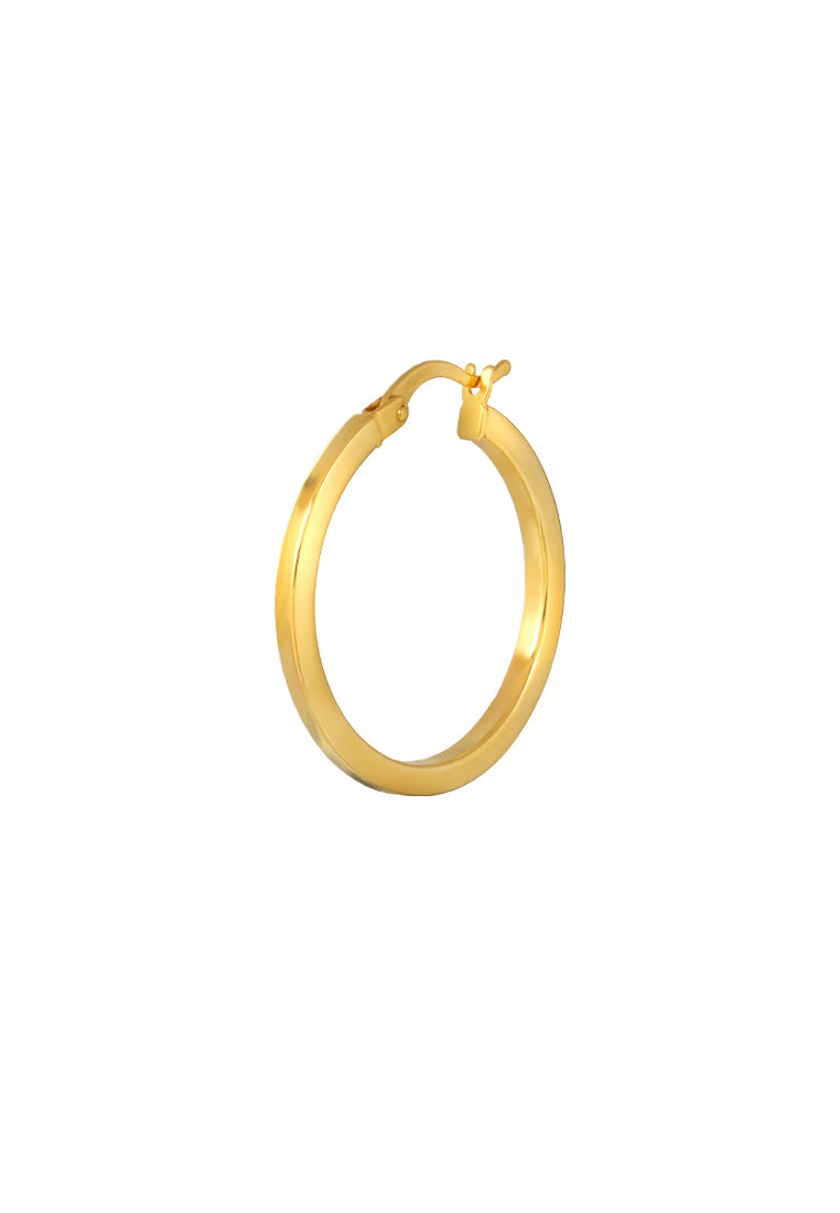TOMEI Lusso Italia Loop Earrings, Yellow Gold 916