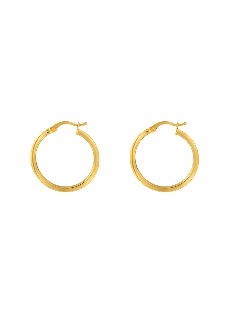 TOMEI Lusso Italia Loop Earrings, Yellow Gold 916