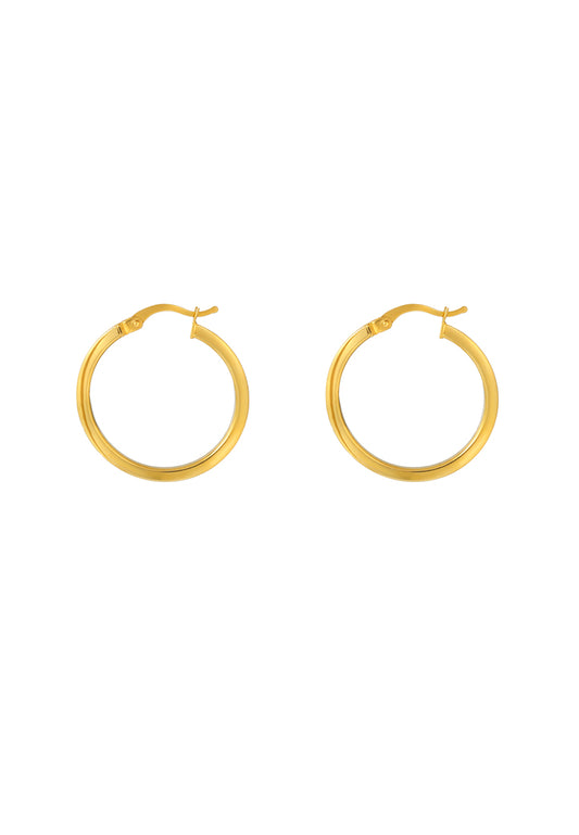 TOMEI Lusso Italia Loop Earrings, Yellow Gold 916