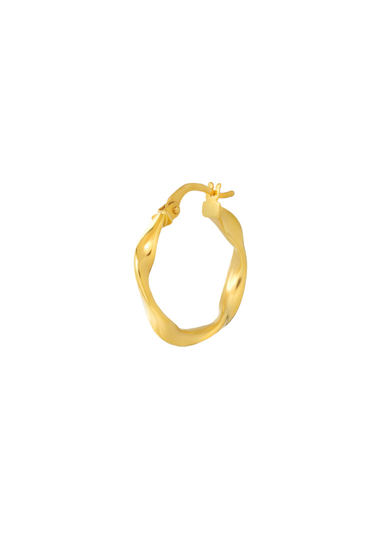 TOMEI Lusso Italia Loop Earrings, Yellow Gold 916