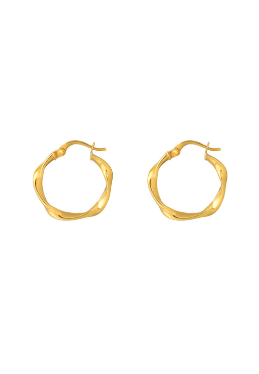 TOMEI Lusso Italia Loop Earrings, Yellow Gold 916