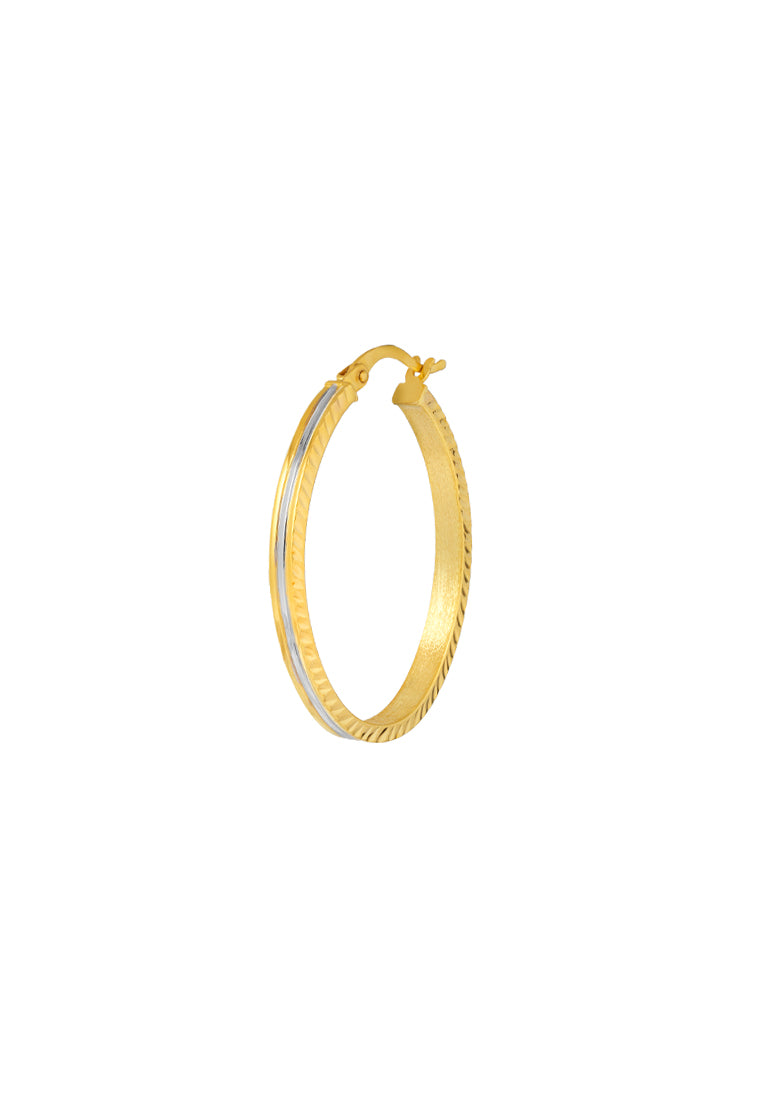 TOMEI Lusso Italia Loop Earrings, Yellow Gold 916
