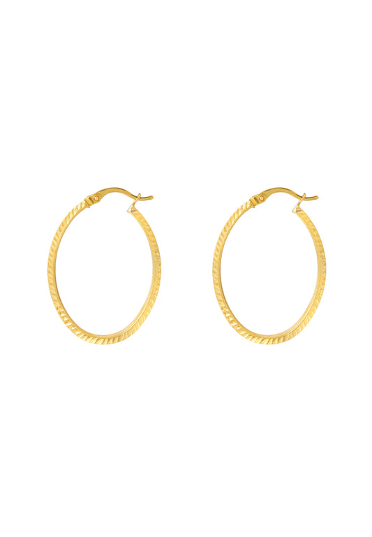 TOMEI Lusso Italia Loop Earrings, Yellow Gold 916