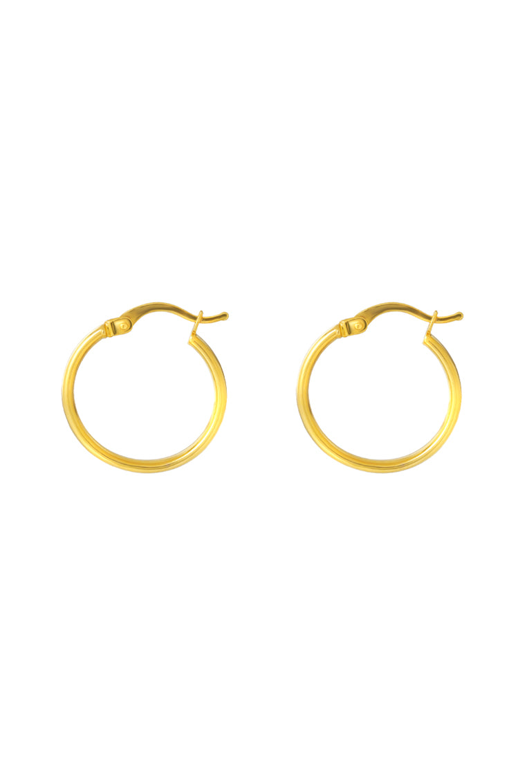 TOMEI Lusso Italia Loop Earrings, Yellow Gold 916