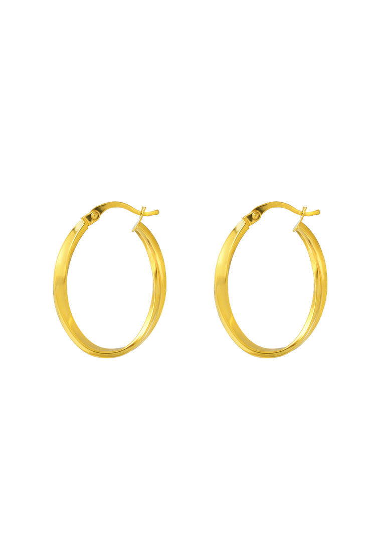 TOMEI Lusso Italia Loop Earrings, Yellow Gold 916