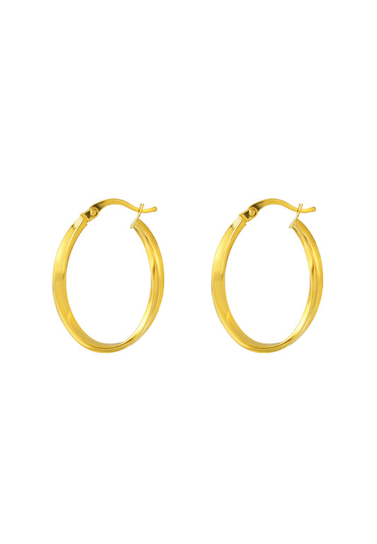 TOMEI Lusso Italia Loop Earrings, Yellow Gold 916