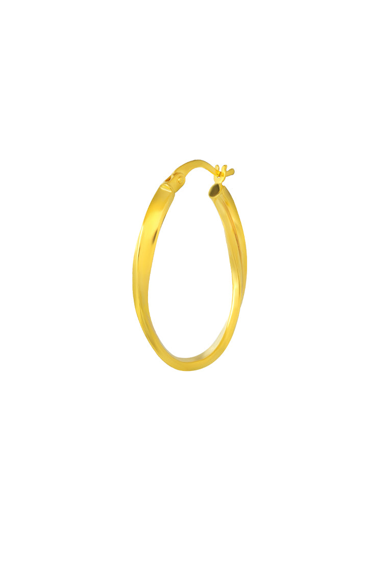 TOMEI Lusso Italia Loop Earrings, Yellow Gold 916