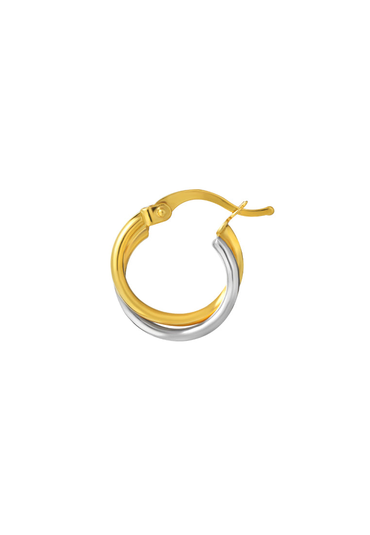 TOMEI Lusso Italia Loop Earrings, Yellow Gold 916