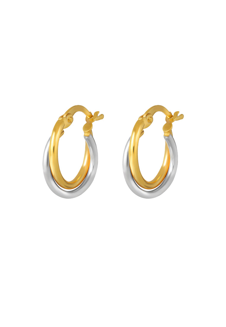 TOMEI Lusso Italia Loop Earrings, Yellow Gold 916