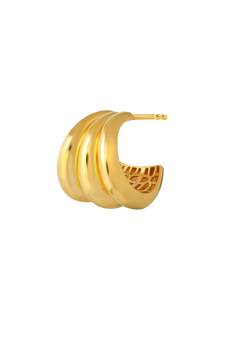 TOMEI Lusso Italia Stud Earrings, Yellow Gold 916