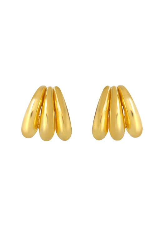 TOMEI Lusso Italia Stud Earrings, Yellow Gold 916