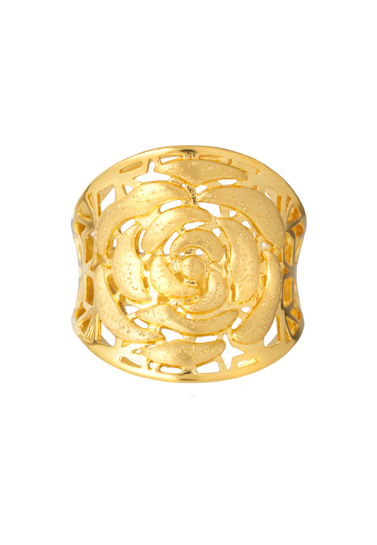 TOMEI Blossom Ring, Yellow Gold 916