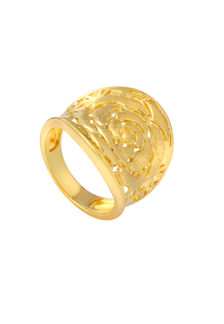 TOMEI Blossom Ring, Yellow Gold 916