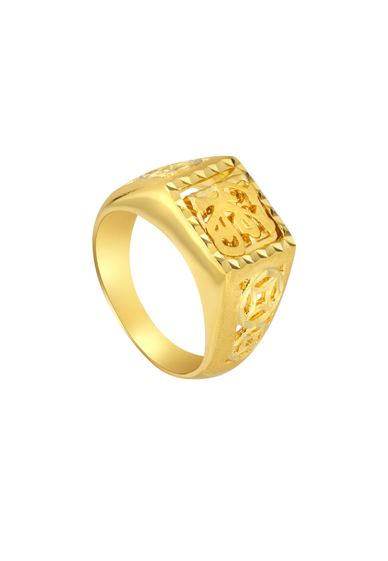 TOMEI Abacus 2-Ways Men Ring, Yellow Gold 916