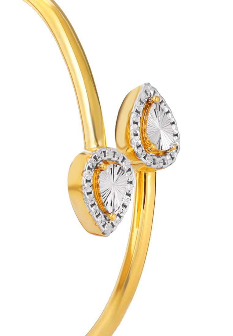 TOMEI Diamond Cut Collection Bangle, Yellow Gold 916