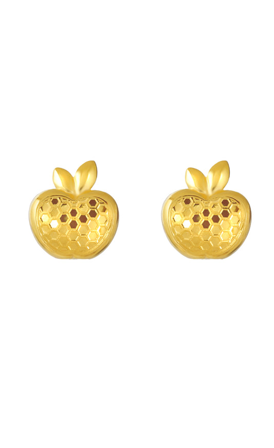 TOMEI Apple Earrings, Yellow Gold 916