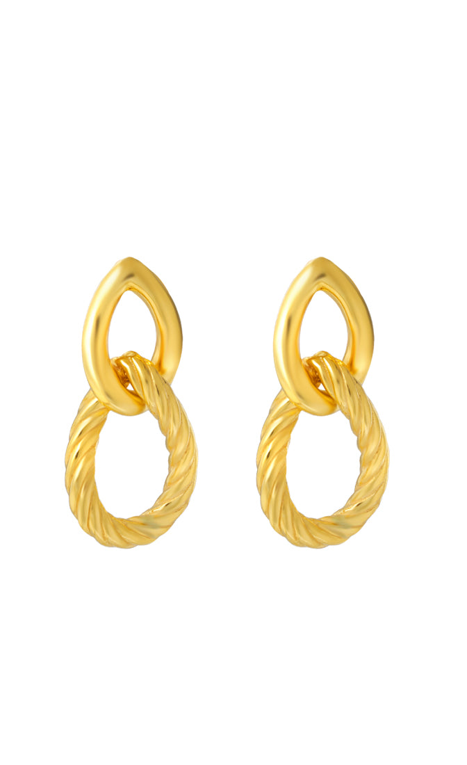 TOMEI Earrings, Yellow Gold 916