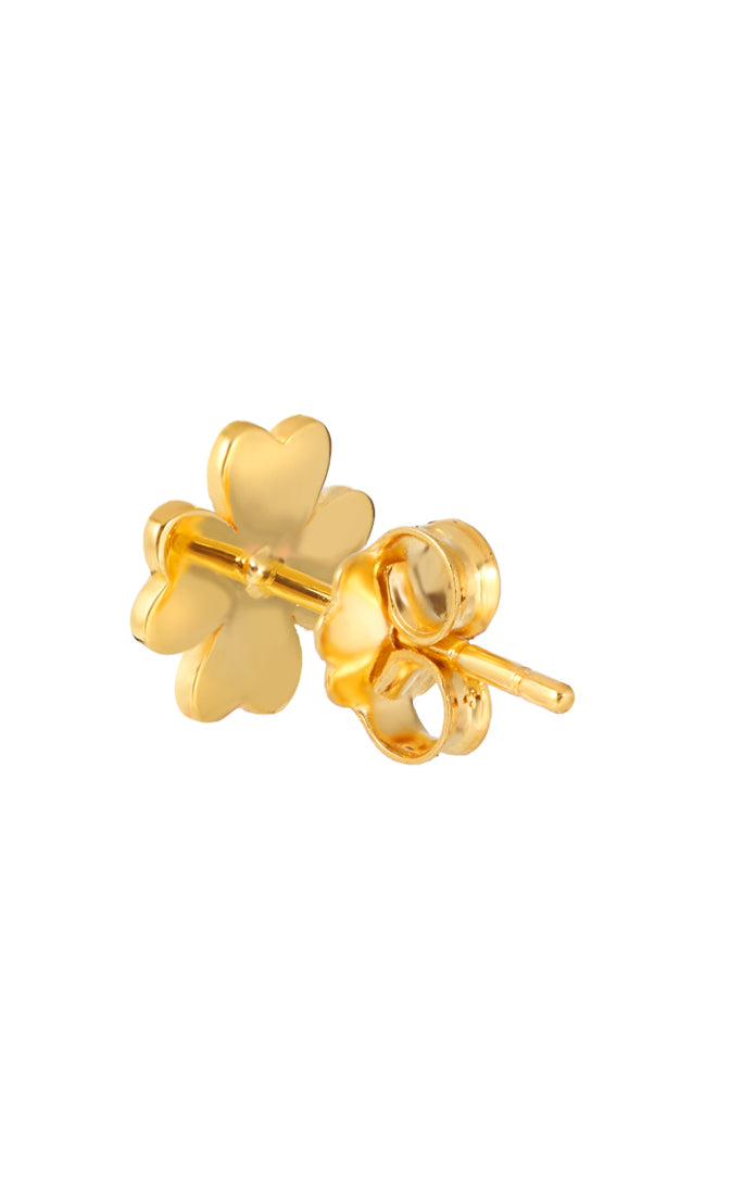 TOMEI Four-leaves Clover Earrings, Yellow Gold 916