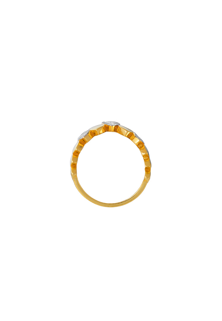 TOMEI Diamond Cut Collection Ring, Yellow Gold 916
