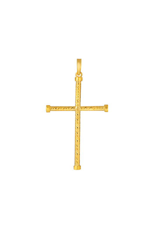 TOMEI Cross Pendant, Yellow Gold 916