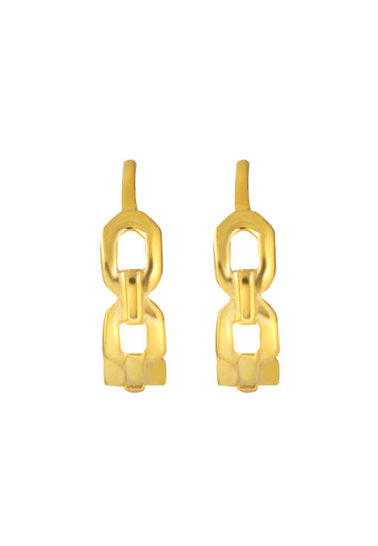 TOMEI Lusso Italia Loop Earrings, Yellow Gold 916