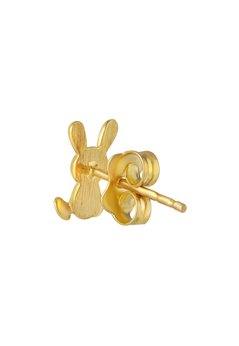 TOMEI Lusso Italia Rabbit Earrings, Yellow Gold 916