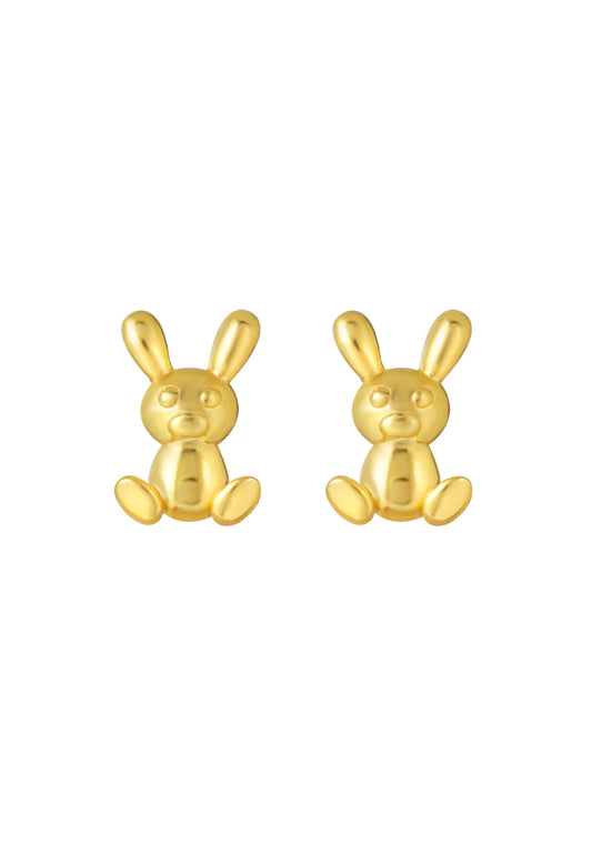 TOMEI Lusso Italia Rabbit Earrings, Yellow Gold 916