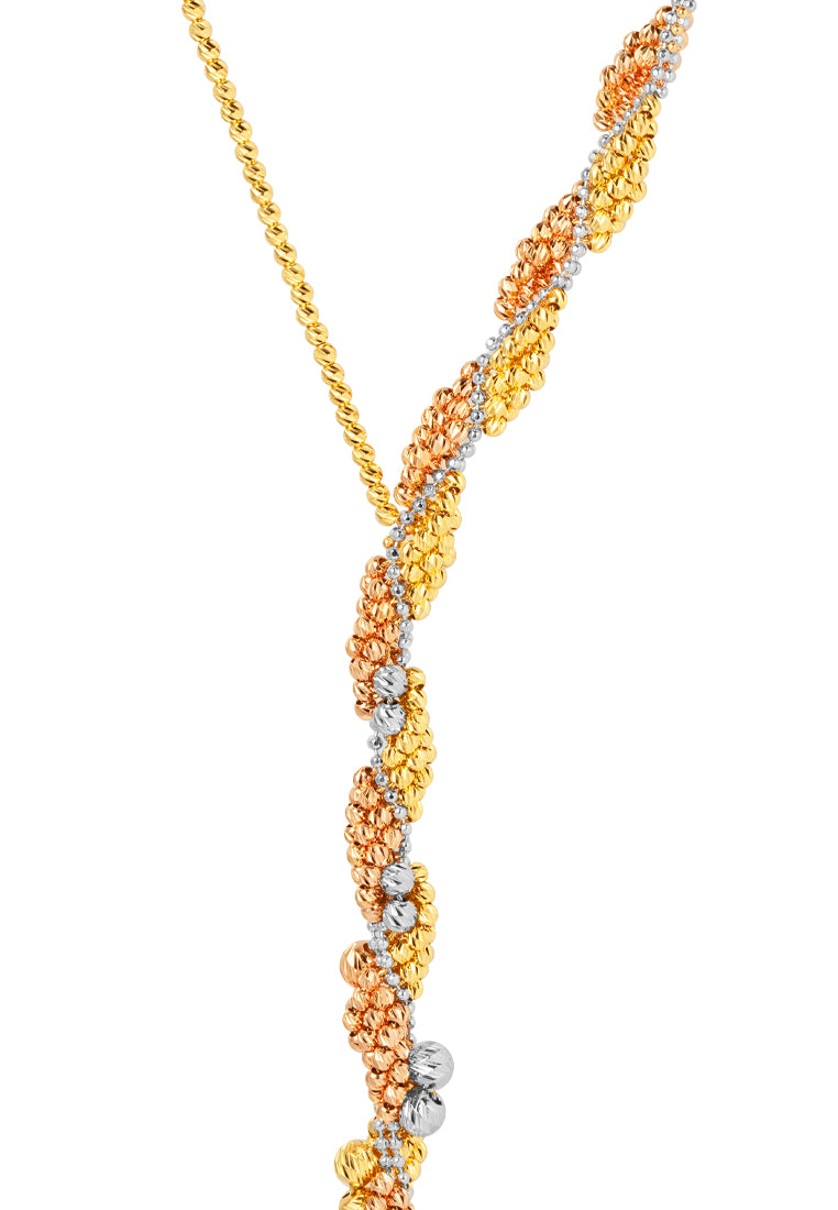 TOMEI Lusso Italia Bunches Of Bead Necklace, Yellow Gold 916