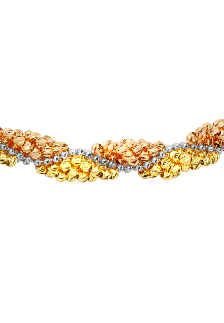 TOMEI Lusso Italia Bunches Of Bead Bracelet, Yellow Gold 916